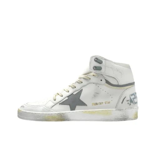 Golden Goose Azure Star High Top Скейтборд Кроссовки Мужские Белые