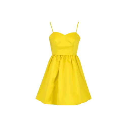 PAROSH Желтые Женские Платья без Рукавов