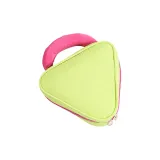 Вертикальные полосы, травяной зеленый, треугольная сумка, размеры 14,5*4,5*14