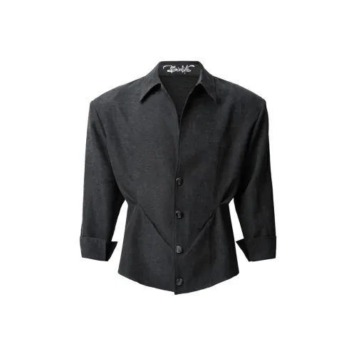 BINLIKE Черный Высококачественные Унисекс Рубашки