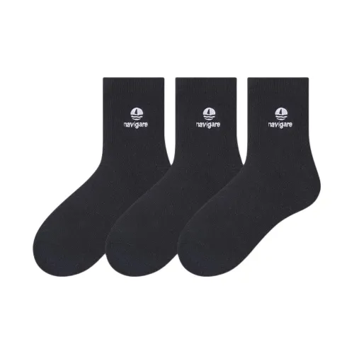 NAVIGARE [3 упаковки] 3 черных женских носков MID до икры