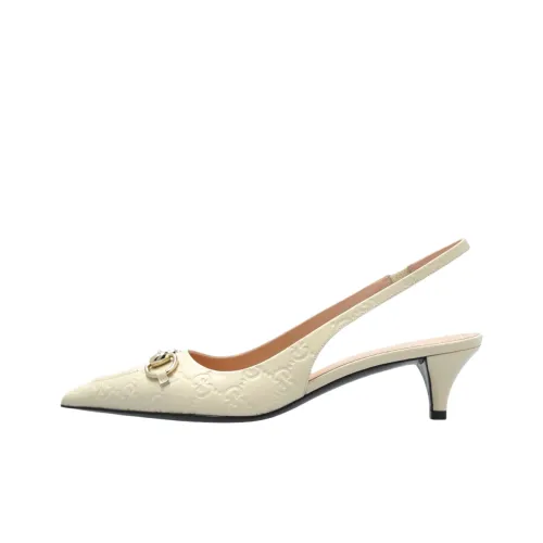 GUCCI Конусный каблук Высокие каблуки 5,5 см Женские Кремовый