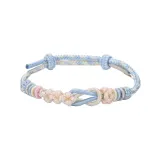 Браслет-шнурок "Daisy Вишневый цветок" - Теплый Синий