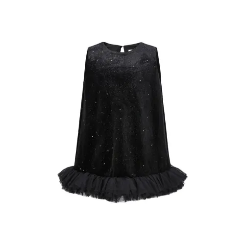 Little MO CO. Черные Платья для девочек KIDS