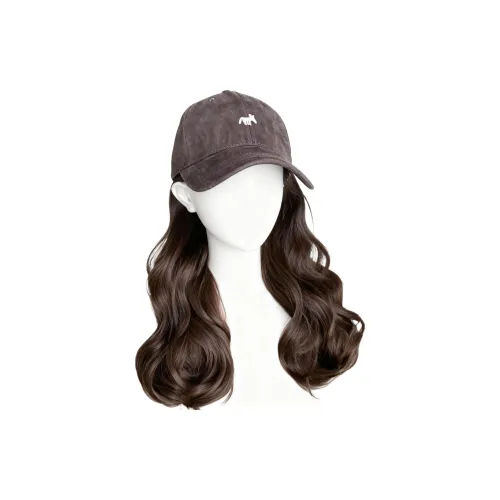 Mousse Na Wig Hats Caps Integrated Style Little Fox Бейсболка Big Wave Trendy Girl