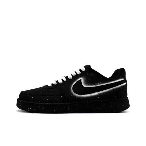 Nike Court Vision Low Abrasion Resistant Low Топ Скейтборд Кроссовки Унисекс Черный Белый