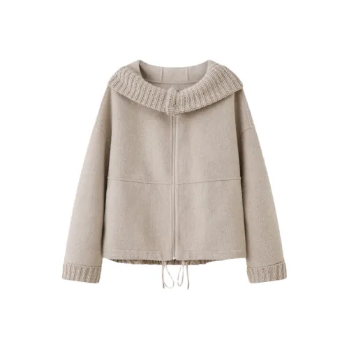 ZEKIKO STUDIO Цветочный Абрикос Женский Пальто