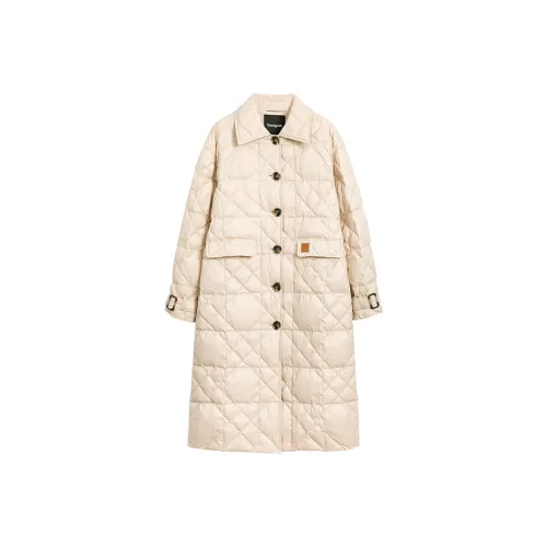 Desigual Овсяный Серый Женский Пуховик