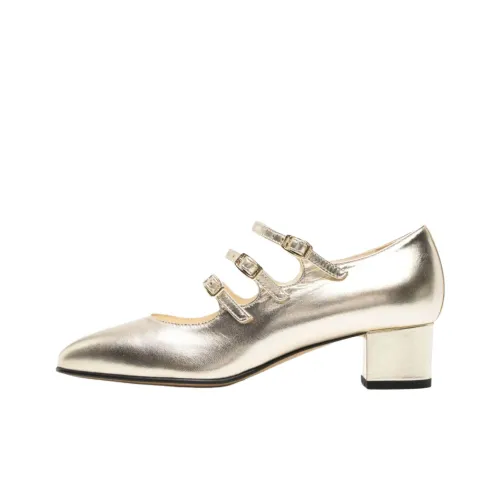 Carel Грубый каблук Туфли Мэри Джейн Женские Золотые