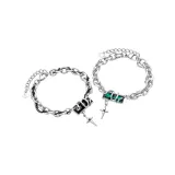 Snake Wrap Sparkle Star Bracelet [Green+Black]  
Змеиная обмотка, искра, звезда, браслет [зеленый+черный]