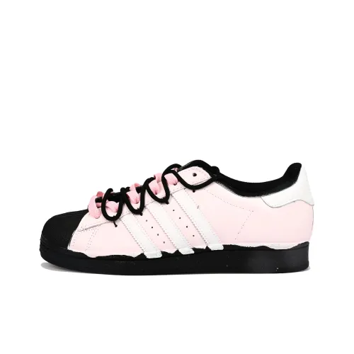 Adidas Originals Superstar 2 Melting Heart Strawberry Vlad Low Top Детские Скейтбординги Розово-белый Унисекс