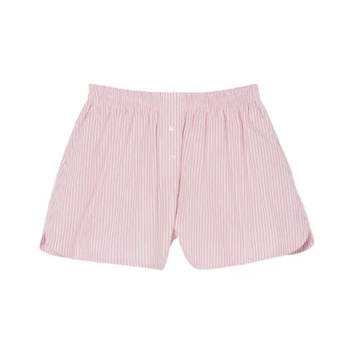 Шорты LACOSTE Collaboration FLI Розовый Светло-розовый Белый Женские Повседневные