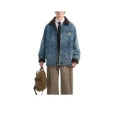 Винтажный средний синий [съемный бренд, брошь]