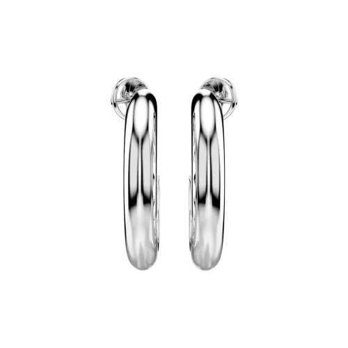 Серьги Swarovski с родиевым покрытием унисекс белый