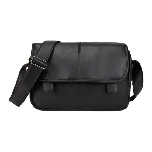 TTaG．baG Сумка через плечо из ПУ (полиуретан) кожи обычная мужская черная