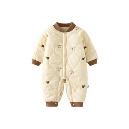 FrogPrince Кофе D Вышивка Хлопок Комбинезон Малыш Комбинезоны Ползунки