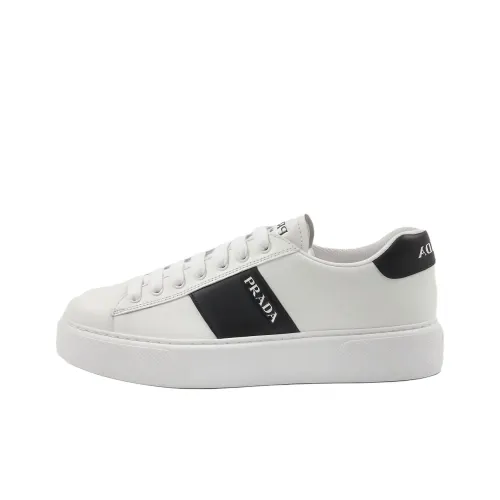 PRADA Низкие кроссовки для скейтбординга Мужские Черно-белые