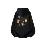 Тяжелый полиэстер-хлопок, черный (с флисовой подкладкой)