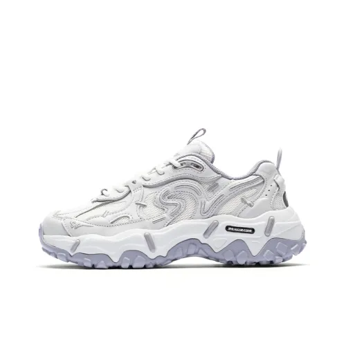 ANTA SNEAKERVERSE Амортизация Износостойкий Низкий Топ Толстая Подошва Кроссовки Женские Папирус Белый