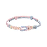 Браслет-шнурок "Daisy Вишневый цветок" - Розовый Синий