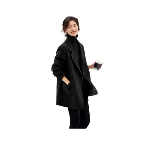 XWI Черный Серый Цвет Женское Пальто