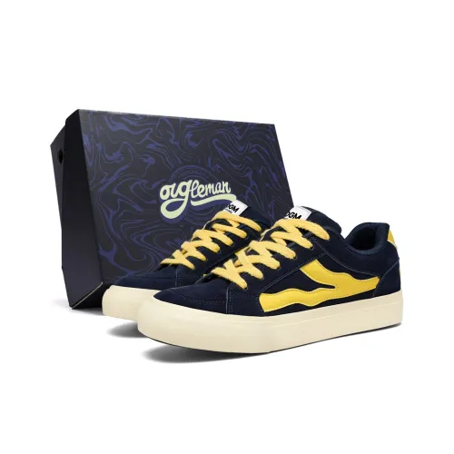 OUGLEMEN Покрытие Устойчивое к истиранию Легкий Противоскользящий Низкий Топ Скейтборд Кроссовки Мужские