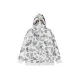 Флисовая подкладка, белый, серый [тяжелый, вышивка акулы]