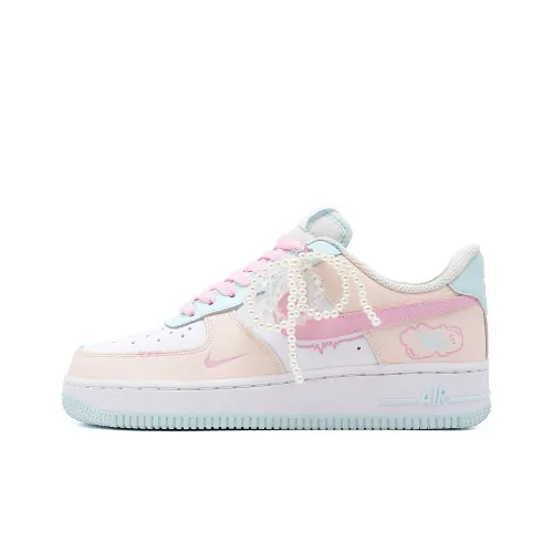 Nike Air Force 1 Морская соль Вишневый цветок Легкий и Дышащий Низкий Топ Скейтборд Кроссовки Женские Розовый