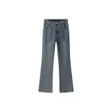 Винтажный синий с флисовой подкладкой