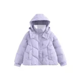 Фиолетовый хлопковый пуховик