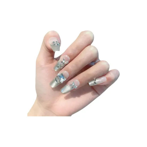 LEMONAIL Роскошь Мягкий False Nail Трапециевый Длинный Аквамарин Градиентный S M L XL