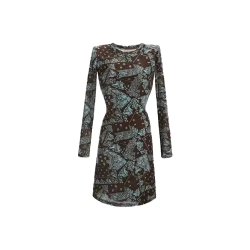 SCCREBEL OFFICIAL Длинное платье с длинными рукавами женское