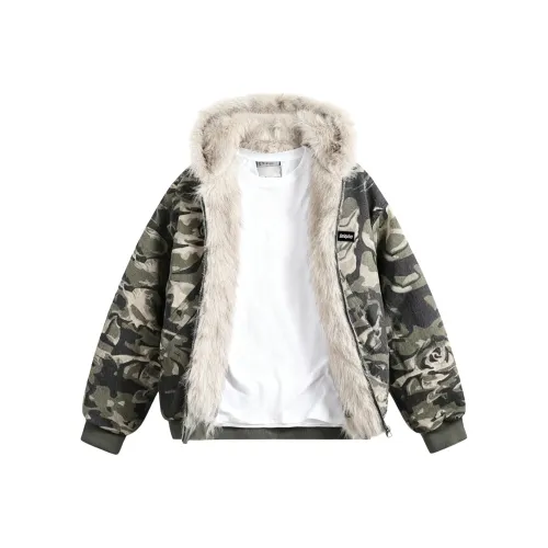 SOIE Армейский зеленый унисекс пуховики