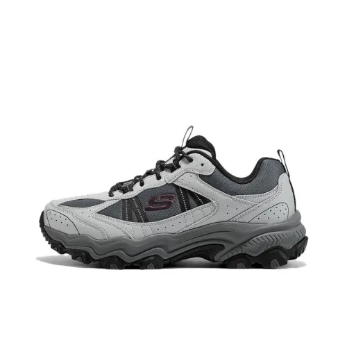 Skechers OUTDOOR MENS Амортизация Устойчивость к истиранию Дышащий Низкий Верх Уличная обувь Мужская Серый Оранжевый