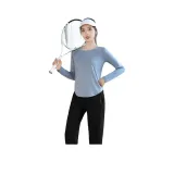 Комплект (Синий топ + Черные штаны)