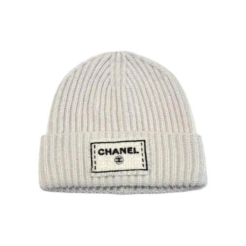 CHANEL Кашемир Шапки-бини Женские Белый Черный