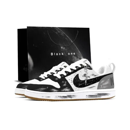 Nike Court Borough Ink Shadow Creek Аbrasion Resistant Дышащий Slip Resistant Низкий Топ Скейтборд Кроссовки Мужские