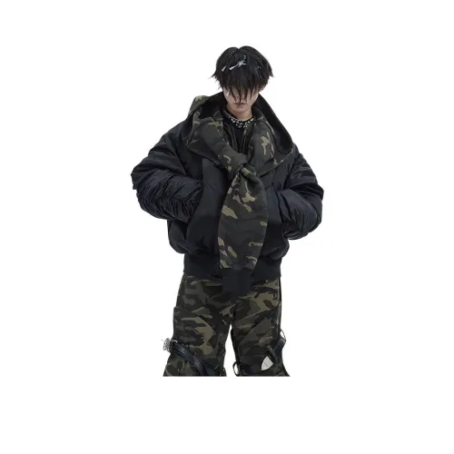 W7H1 Черный Унисекс Пуховики