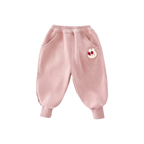 SHIBU Little Demon BIG Флисовые штаны с ушками кролика розовые для детей спортивные штаны