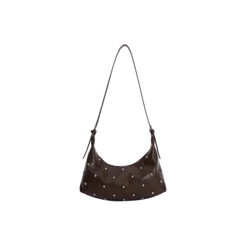 PINK·LAND ПУ (полиуретан) Сумка через плечо Стандартная Женская Кофейно-коричневый Белый Черный