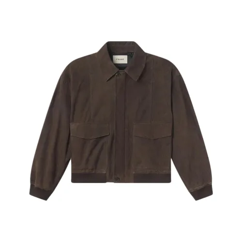 Рамка Темно-Коричневая Мужская Кожаная Куртка