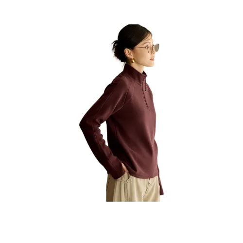 XWI Фуксия Воротник-стойка Женские Свитшоты