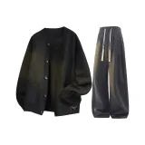 Чёрный + Тёмно-серый с флисовой подкладкой K