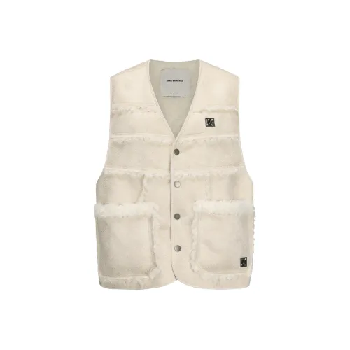 VANN VALRENCÉ Кремовый Белый Унисекс Жилеты