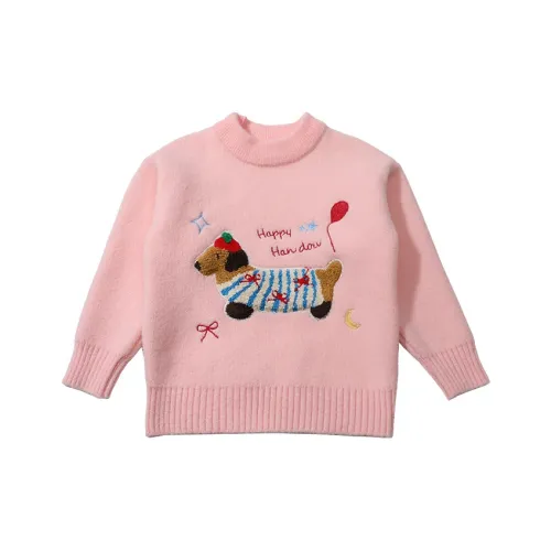 SHIBU Радужный Слон D2455 Щенок Вышивка Свитер Розовый KIDS Свитеры