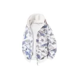 Белый, серый, вереск, флисовая подкладка, двойная кепка, акула, вышивка головы