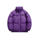 Фиолетовый хлопковый пуховик