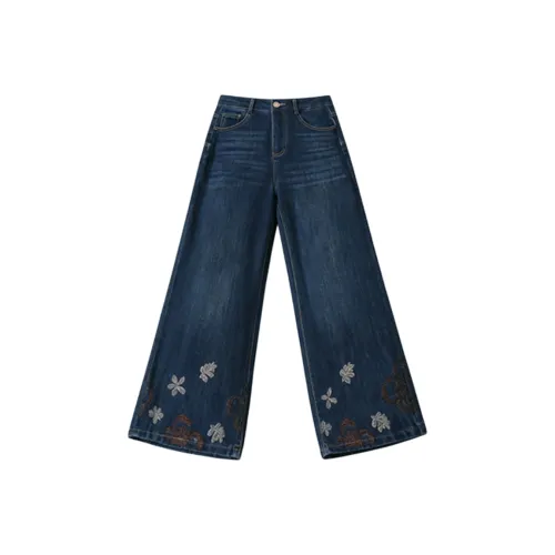 FAVMARTHA Синий с флисовой подкладкой женские джинсы