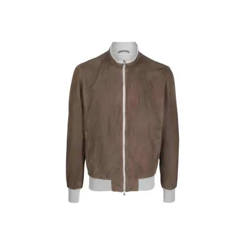 BARBA Кожа Куртка Мужская Кофейного цвета
