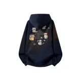 Тяжелый полиэстер-хлопок, темно-синий (с флисовой подкладкой)